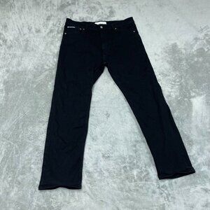 Calvin Klein Jeans Black Slim Fit Denim Mens W36 L30 Bottoms a0804